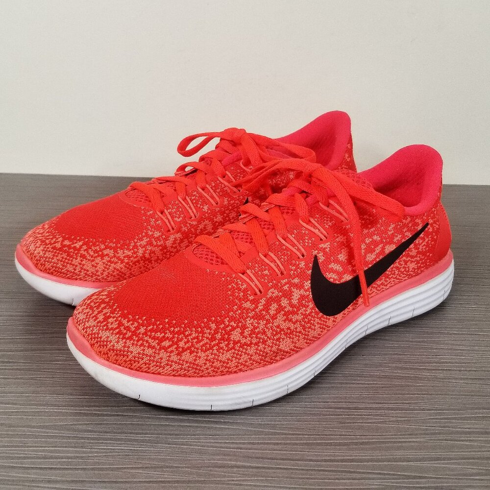 Nike Free Run Distance Running Shoes 827116-600 Orange Womens Size 6.5 US / 37.5